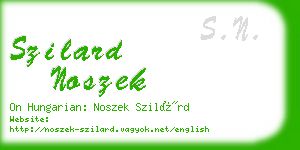 szilard noszek business card